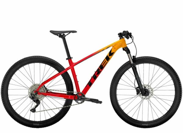 Trek Marlin 7 Marigold to Radioactive Red Fade 2022 29"; Diamant