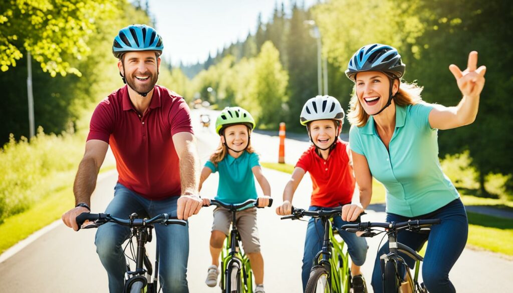 Vorbild Eltern beim Fahrradfahren